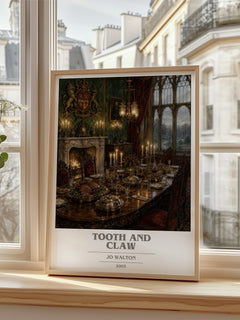 Tooth and Claw book cover poster colour and style options – Jo Walton book art