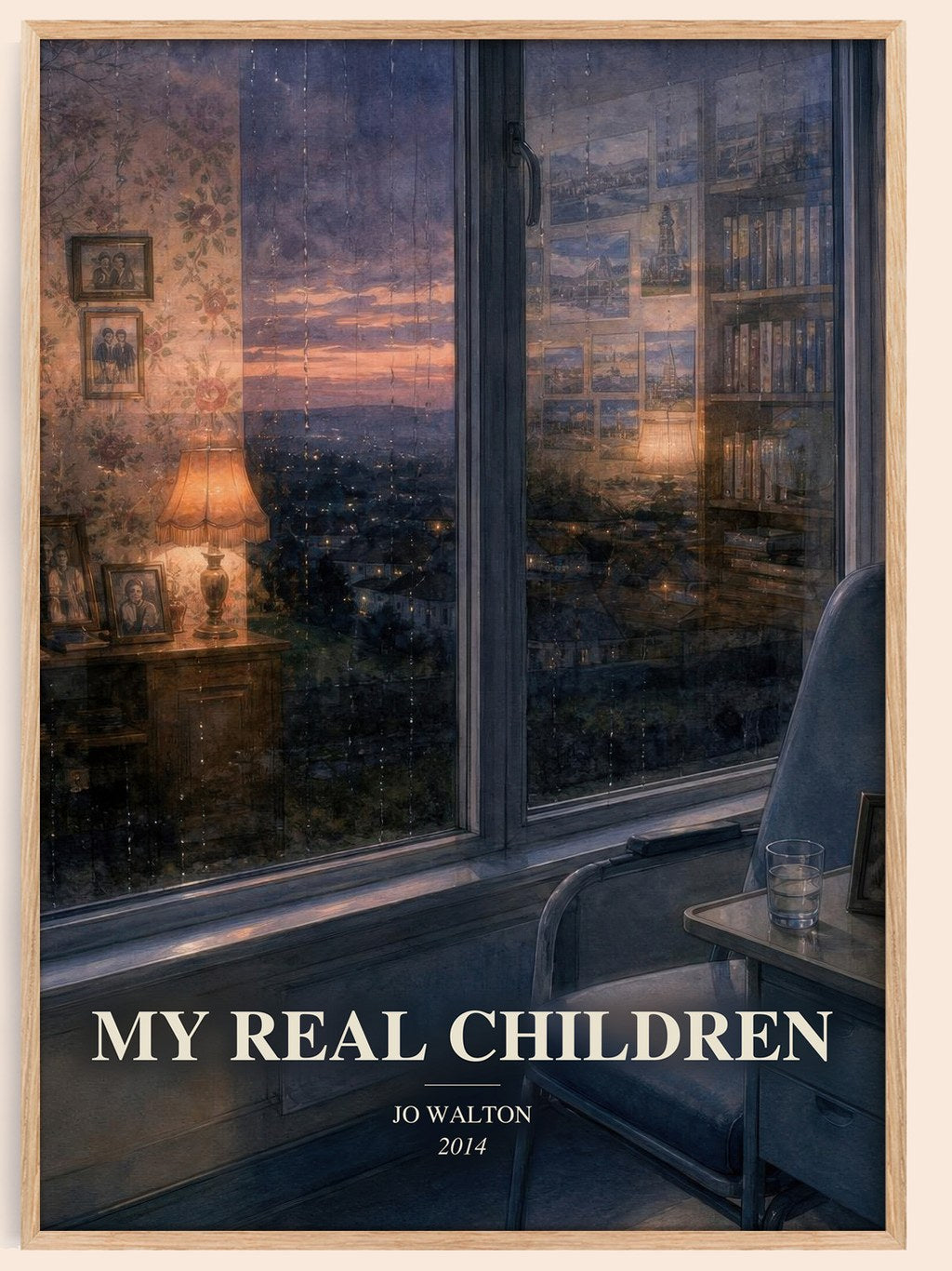 My real children watercolour book poster by Jo Walton – framed literary art print