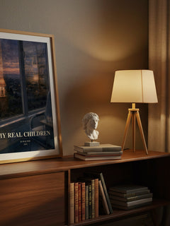 My real children watercolour print on bookshelf – Jo Walton fan gift
