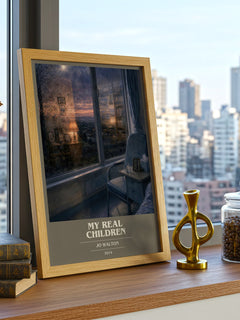 My real children book cover print framed by window – literary home decor