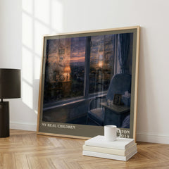 My real children literary print framed by window – literary home decor