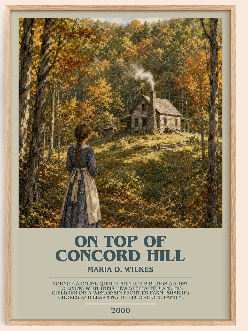 On top of Concord Hill bookish book poster by Maria D. Wilkes – framed literary art print