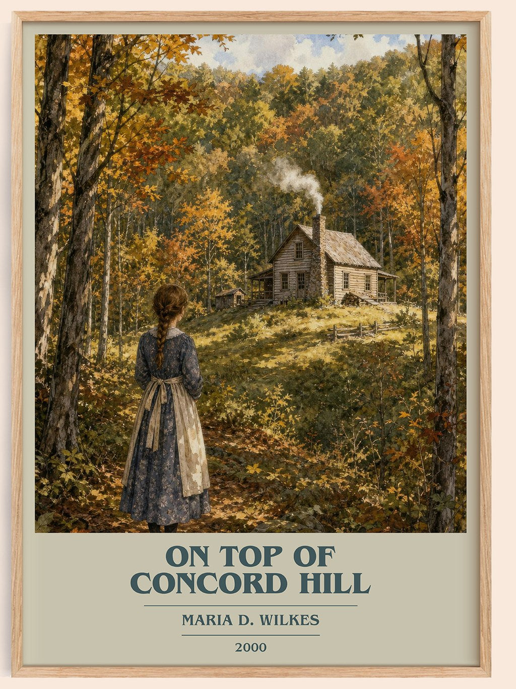 On top of Concord Hill book cover book poster by Maria D. Wilkes – framed literary art print