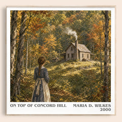 On top of Concord Hill literary book poster by Maria D. Wilkes – framed literary art print