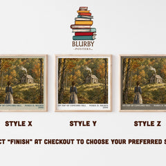 On top of Concord Hill literary print in frame leaning in hallway – childrens wall art