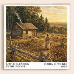 Little Clearing in the Woods literary book poster by Maria D. Wilkes – framed literary art print