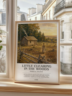 Little Clearing in the Woods bookish poster colour and style options – Maria D. Wilkes book art