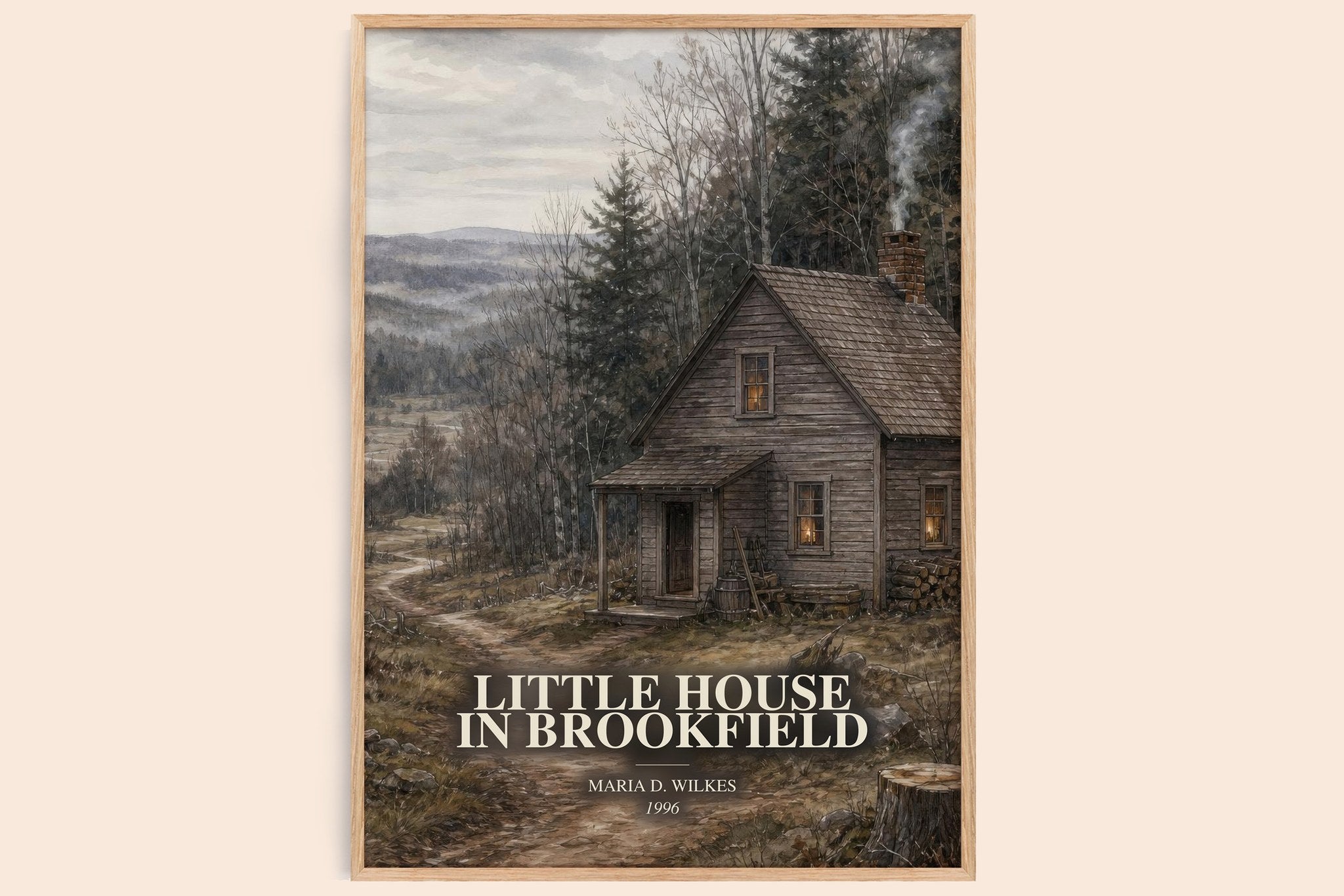 Little house in Brookfield Book Watercolour Illustration by M. Wilkes