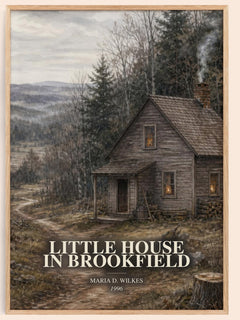 Little house in Brookfield watercolour book poster by Maria D. Wilkes – framed literary art print