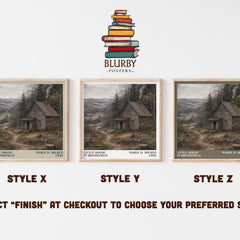 Little house in Brookfield literary print in frame leaning in hallway – childrens wall art