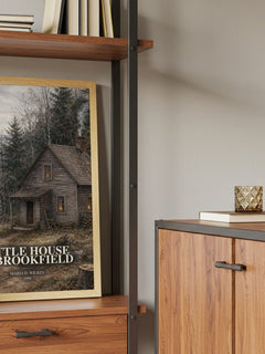 Little house in Brookfield book watercolour illustration paper finish options – matte satin gloss