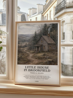 Little house in Brookfield bookish poster colour and style options – Maria D. Wilkes book art