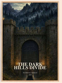 The Dark Hills divide watercolour book poster by Patrick Carman – framed literary art print