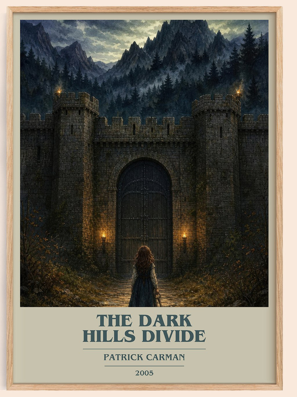 The Dark Hills divide book cover book poster by Patrick Carman – framed literary art print