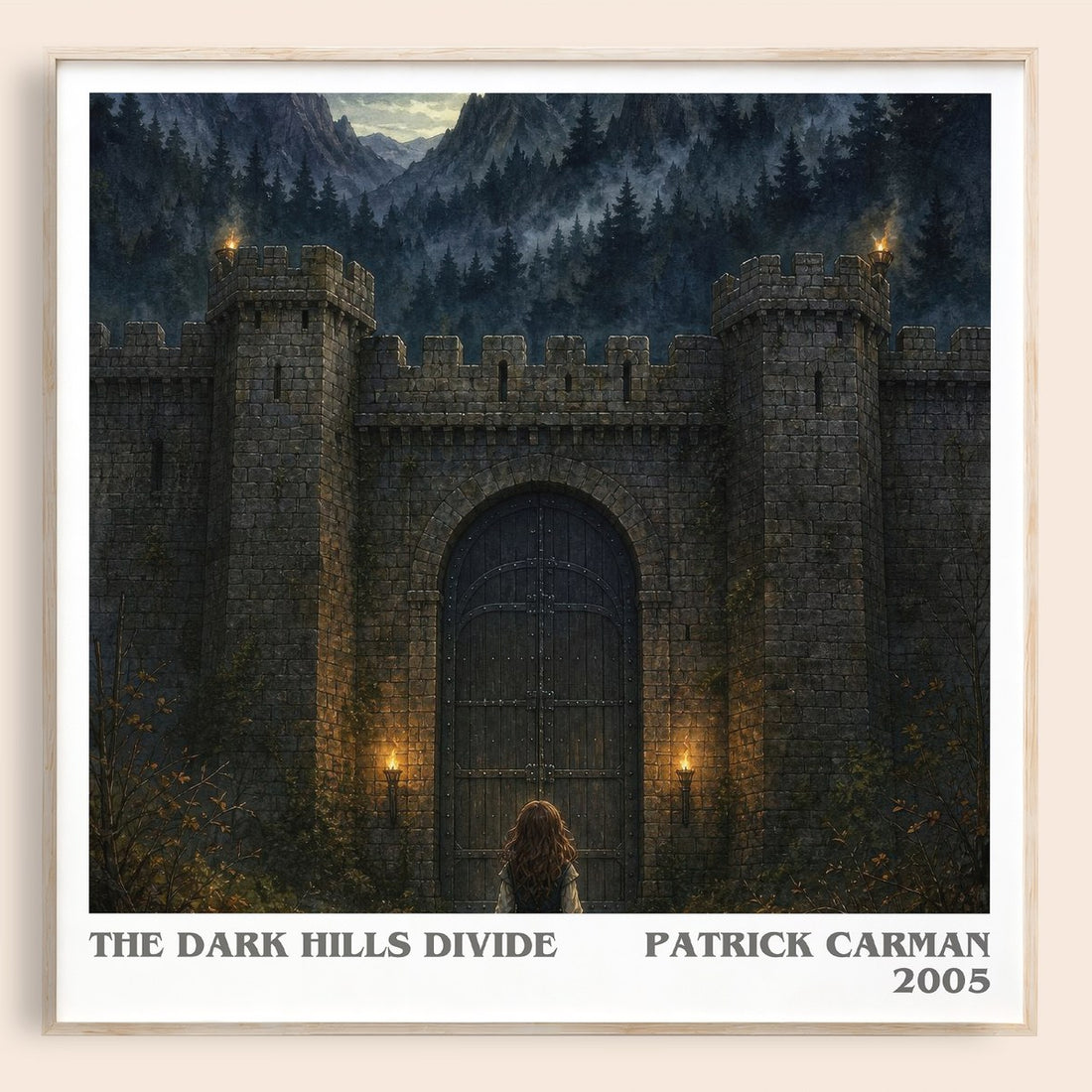 The Dark Hills divide literary book poster by Patrick Carman – framed literary art print