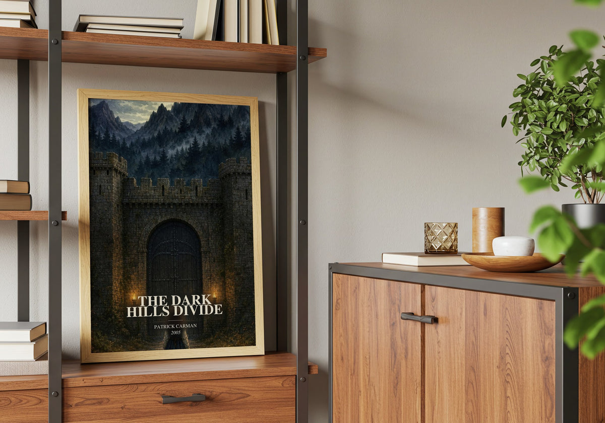 The Dark Hills divide book watercolour illustration paper finish options – matte satin gloss