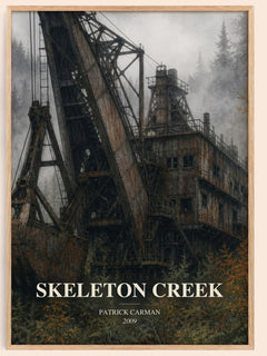 Skeleton Creek watercolour book poster by Patrick Carman – framed literary art print