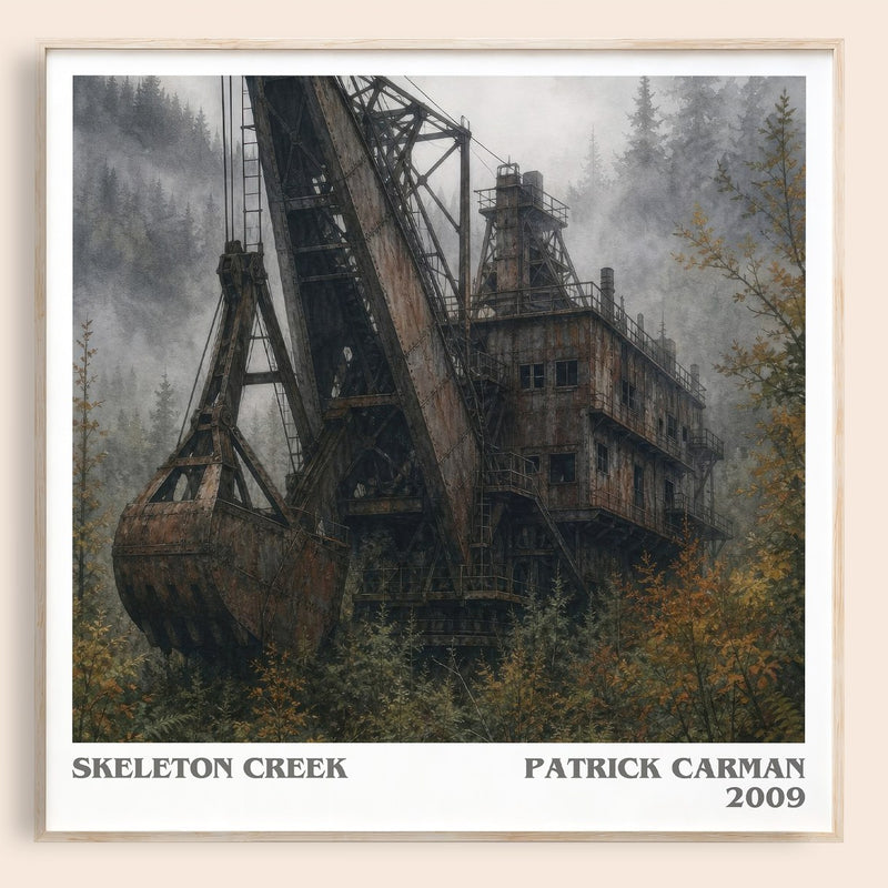 Skeleton Creek literary book poster by Patrick Carman – framed literary art print