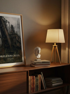Skeleton Creek watercolour print on bookshelf – Patrick Carman fan gift
