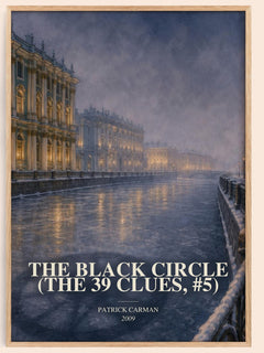 The Black Circle (The 39 Clues, #5) watercolour book poster by Patrick Carman – framed literary art print