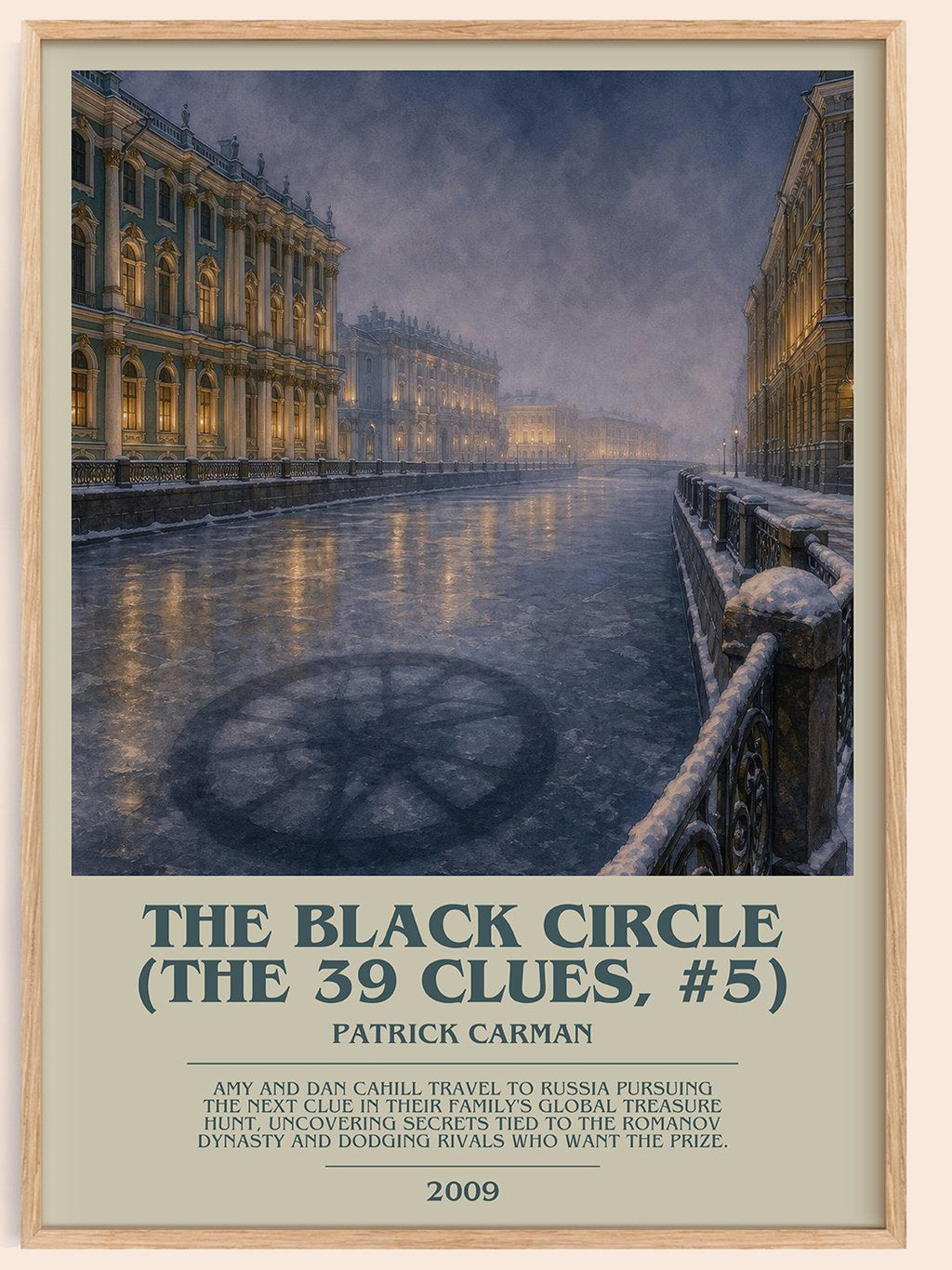 The Black Circle (The 39 Clues, #5) bookish book poster by Patrick Carman – framed literary art print