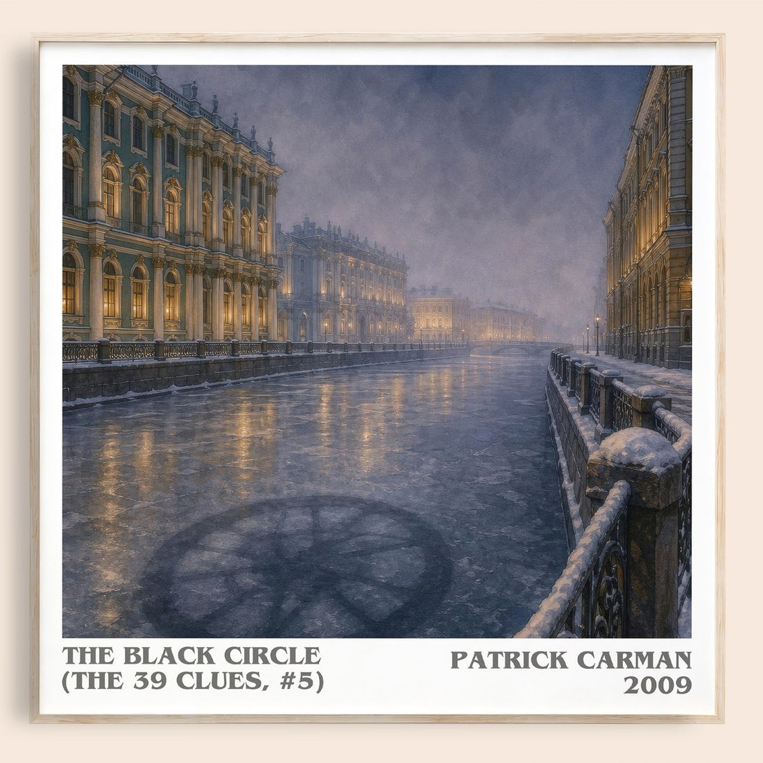 The Black Circle (The 39 Clues, #5) literary book poster by Patrick Carman – framed literary art print