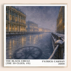 The Black Circle (The 39 Clues, #5) literary book poster by Patrick Carman – framed literary art print