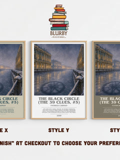 The Black Circle (The 39 Clues, #5) bookish print in frame leaning in hallway – young adult wall art