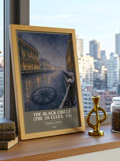 The Black Circle (The 39 Clues, #5) book cover print framed by window – literary home decor