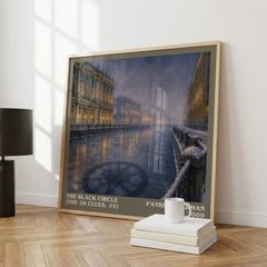The Black Circle (The 39 Clues, #5) literary print framed by window – literary home decor