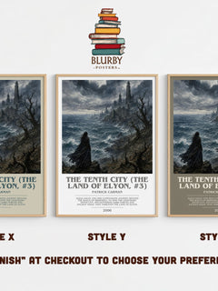 The Tenth City (The Land of Elyon, #3) bookish print in frame leaning in hallway – fantasy wall art