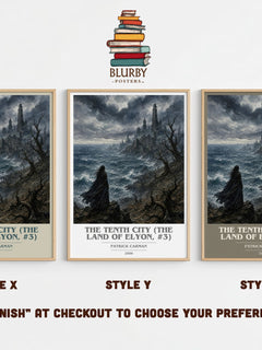 The Tenth City (The Land of Elyon, #3) book cover print in frame leaning in hallway – fantasy wall art
