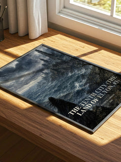 The Tenth City (The Land of Elyon, #3) watercolour book poster framed on wall – fantasy wall art