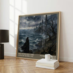 The Tenth City (The Land of Elyon, #3) literary print framed by window – literary home decor