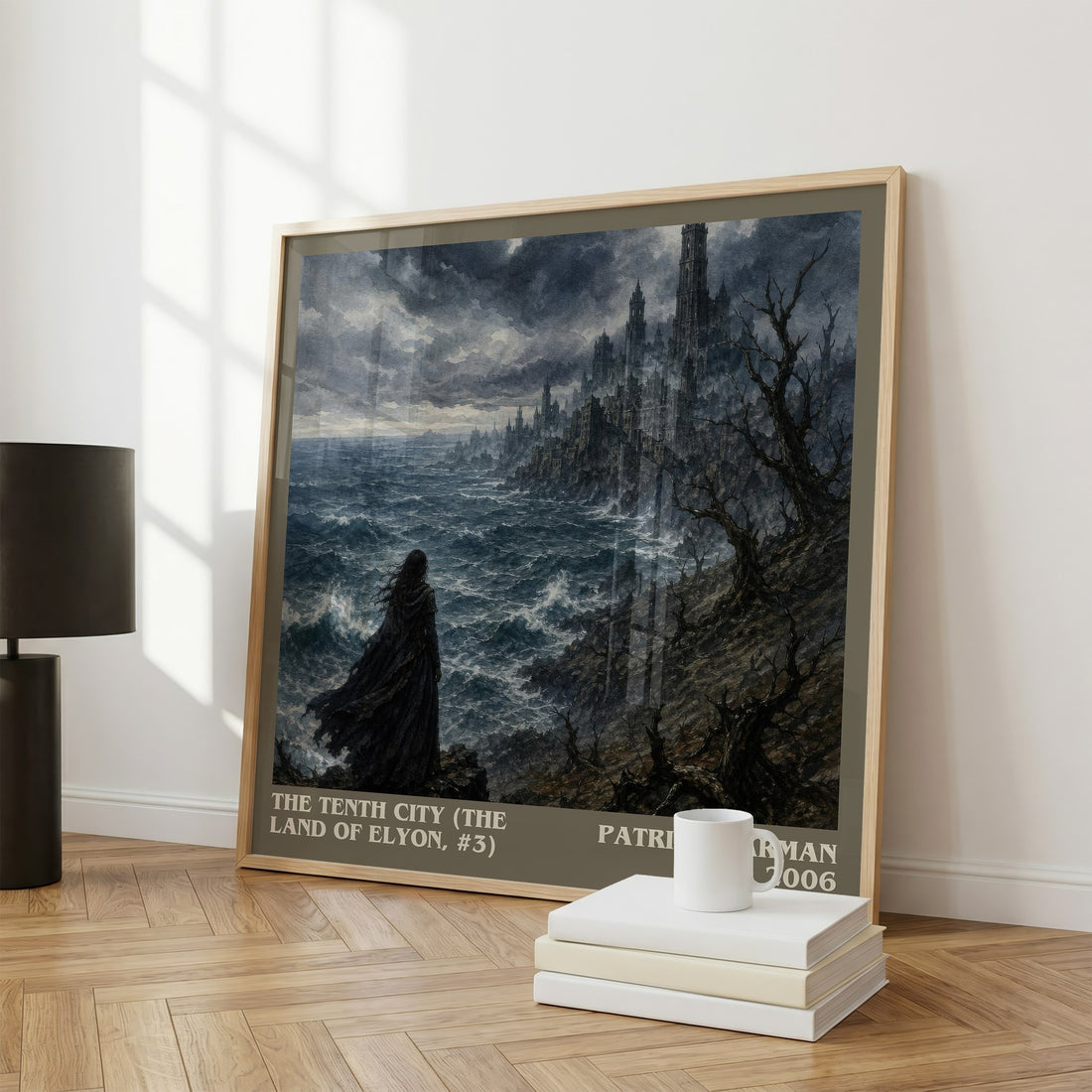 The Tenth City (The Land of Elyon, #3) literary print framed by window – literary home decor