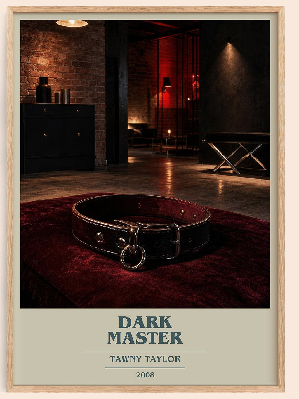 Dark Master book cover book poster by Tawny Taylor – framed literary art print