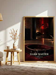 Dark Master watercolour print in frame leaning in hallway – romance wall art