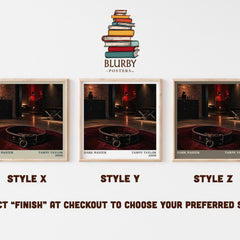 Dark Master literary print in frame leaning in hallway – romance wall art