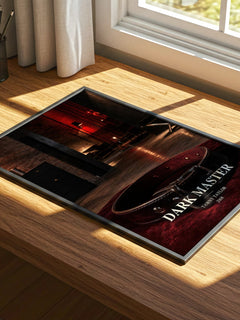 Dark Master watercolour book poster framed on wall – romance wall art
