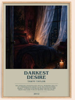 Darkest desire bookish book poster by Tawny Taylor – framed literary art print