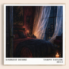 Darkest desire literary book poster by Tawny Taylor – framed literary art print