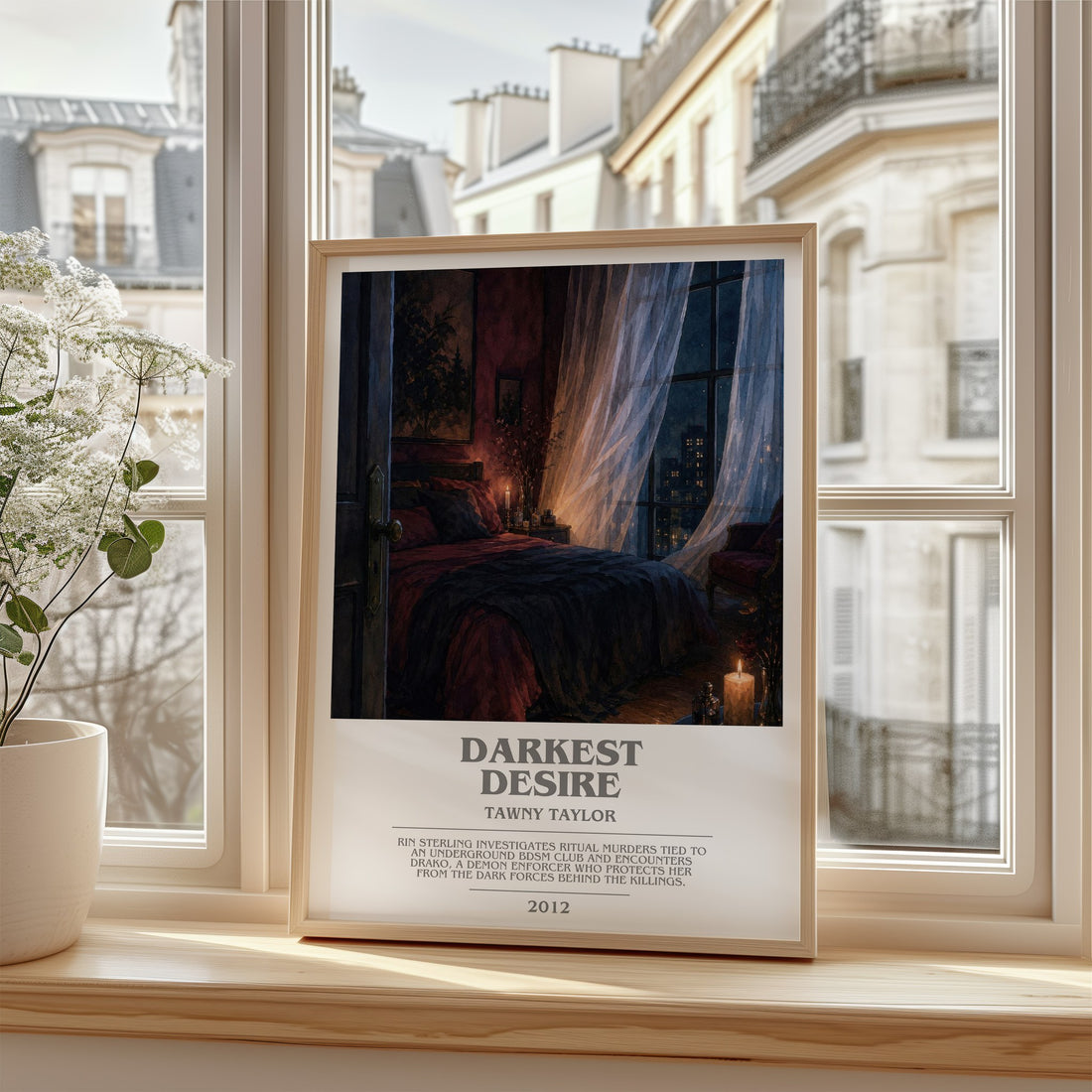 Darkest desire bookish poster colour and style options – Tawny Taylor book art
