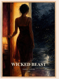 Wicked beast watercolour book poster by Tawny Taylor – framed literary art print