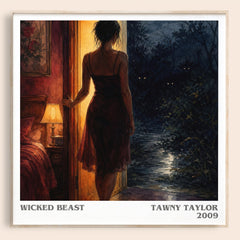 Wicked beast literary book poster by Tawny Taylor – framed literary art print