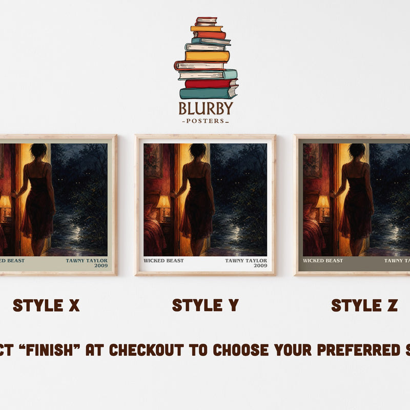 Wicked beast literary print in frame leaning in hallway – romance wall art