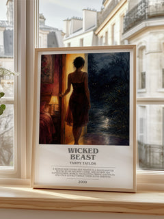 Wicked beast Bookish Wall Art by Tawny Taylor – framed print by a bright window