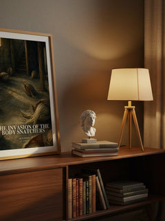 The Invasion of the Body Snatchers watercolour print on bookshelf – Jack Finney fan gift