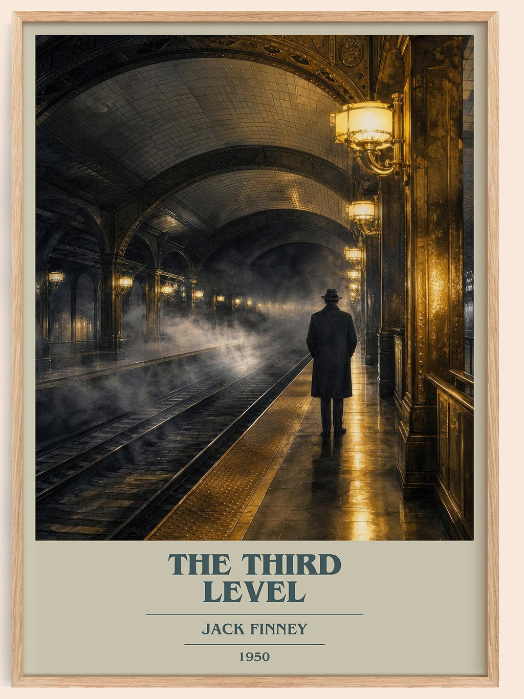 The third level book cover book poster by Jack Finney – framed literary art print
