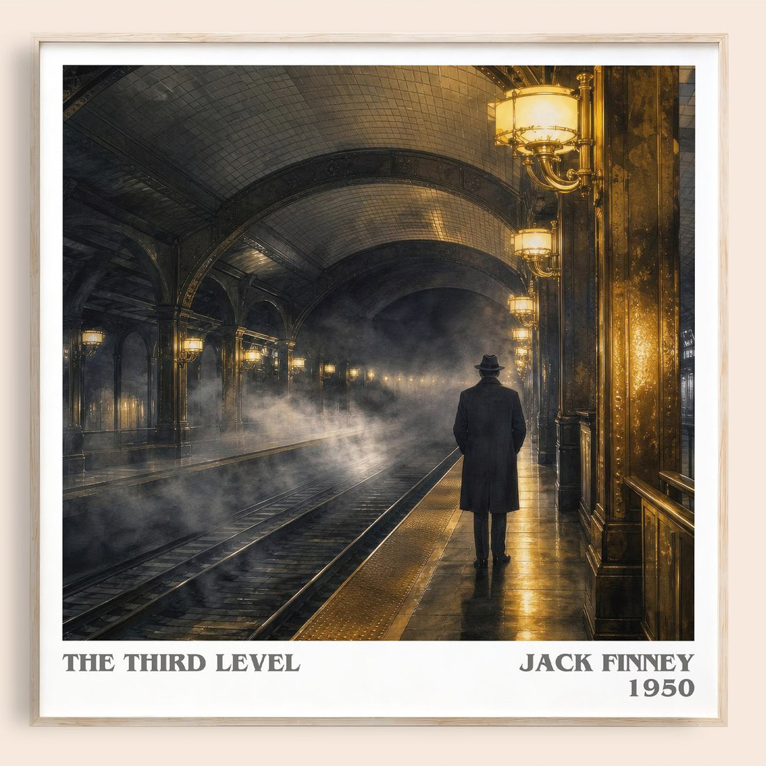The third level literary book poster by Jack Finney – framed literary art print