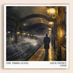The third level literary book poster by Jack Finney – framed literary art print